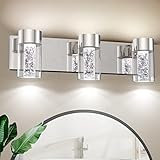 SYOUOZ Bathroom Lights Over Mirror,LED Bathroom Light Fixtures with 3 Light, Bathroom Vanity Lights