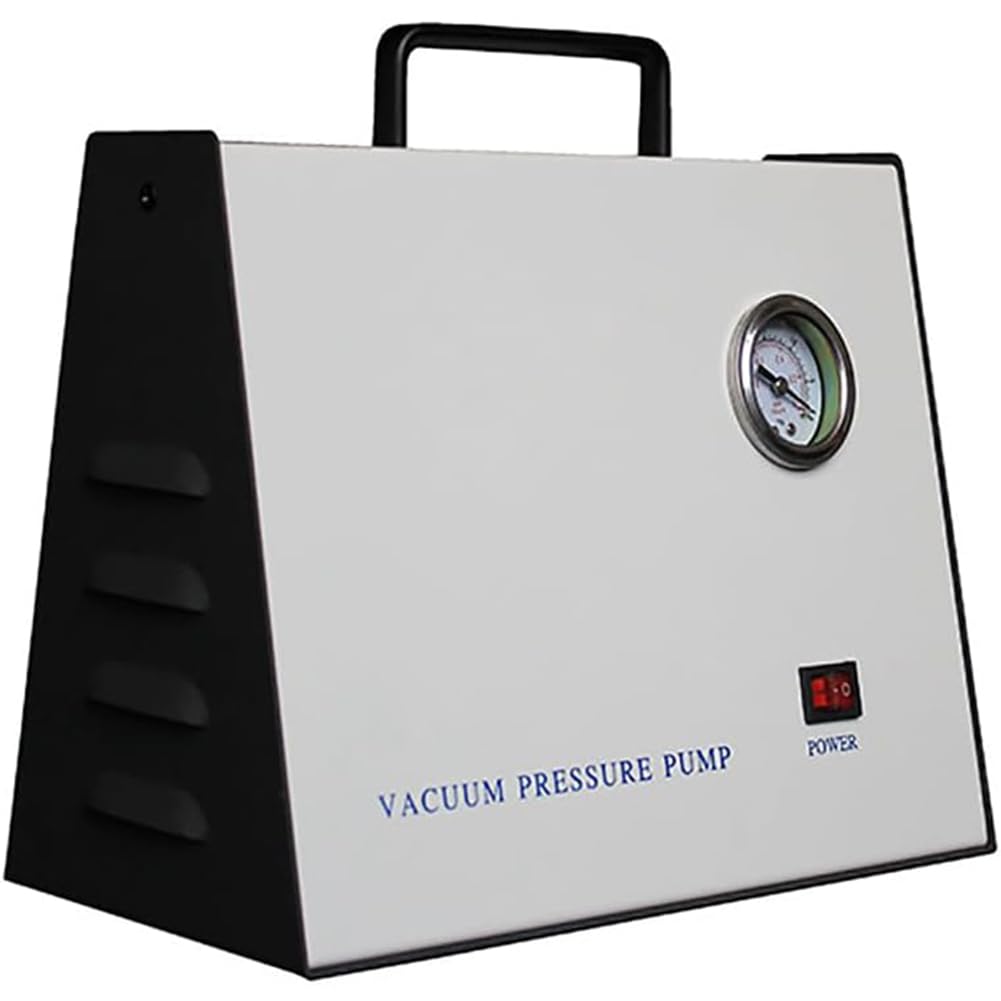 Bomba de vacío de diafragma, diseño sin aceite, caudal de 10 l/min, presión negativa de -0.08 mp, presión positiva de 20 psi para experimentos químicos médicos de laboratorio