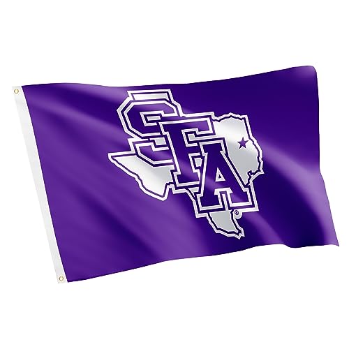 Desert Cactus Stephen F. Austin State University SFASU Flag - 3 x 5 Feet Lumberjacks Banner, Indoor/Outdoor Durable Fabric, 100% Polyester Design (Style A) by Desert Cactus - Used condition - US$17.20