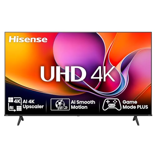 Hisense Smart TV 50″ 4K Ultra HD 2025 50A6Q, Smart TV VIDAA U8, Dolby Vision, HDR 10, Game Mode Plus, Alexa Built-in, VIDAA Voice, Tuner DVB-T2/S2 HEVC 10, lativù 4K, 50”, 2025 LED