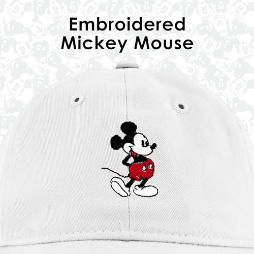 Concept One Disney Mickey Mouse Embroidered Cotton Adjustable Dad Hat with Curved Brim3
