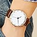 Imagen de Reloj de cuarzo analógico clásico bicolor para hombre con correa de cuero cómodo reloj de negocios