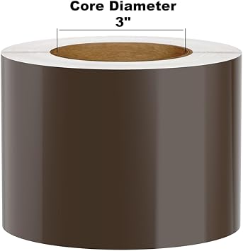 Discontinued Kingston Premium Vinyl Label Tape, Brown, 4" x 150 on 3" Core for DuraLabel 9000, LabelTac 9, SafetyPro 9G, VnM 8 and Viscom ProMax 9