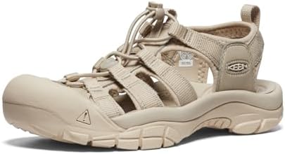 KEEN Women's Newport H2 Closed Toe Water Sandals, Monochrome/Safari, 7