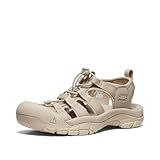 KEEN Women's Newport H2 Closed Toe Water Sandals, Monochrome/Safari, 8