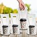 DEAYOU 500 Pack Handle Drinking Poly Bags, Clear Cup Carrier with Handle, Plastic Drink Packaging Bags Cup Holder for Delivery, 6