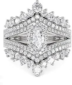 Oval Cut Moissanite Engagement Ring, Double Halo Wedding Ring Set Oval, Moissanite Wedding Rings Bridal Set, Wedding Promise Ring Set, D Color VVS1 925 Sterling Silver, with GRA Certificate