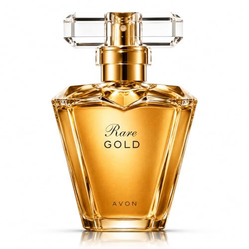 AVON Rare Gold Eau de Parfum for Women Long Lasting Ylang-Ylang & Golden Amber Floral women perfume with Mandarin Zest Elegant Signature Fragrance & Timeless Gift Idea 1.7 fl oz