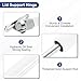 uxcell 1Pcs Lid Support Hinges, 14 Inch 100N Gas Struts Heavy Duty Gas Spring Soft Close Lid Stay Hinges Lift Support with l Mounts for Tool Box Cabinet, White