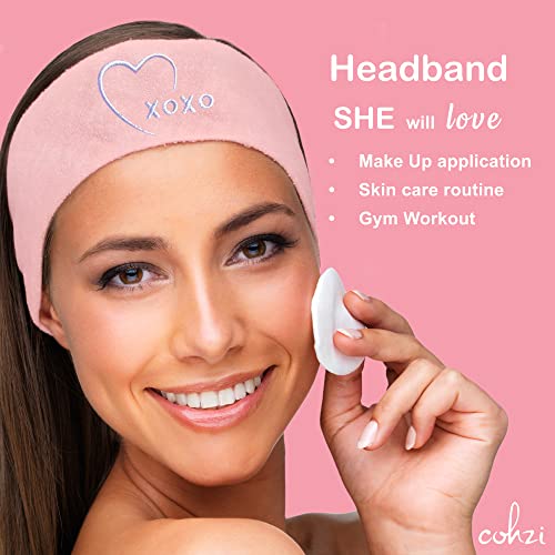 Cohzi Spa Gifts For Women - Microfiber Hair Towel Wrap, Towel, Makeup Headband, Loofah Self Care Gift Set. Gift For Her. Birthday Gifts For Women. Gifts For Girlfriend, Best Friend, Teen Girl, Sister #TOP2