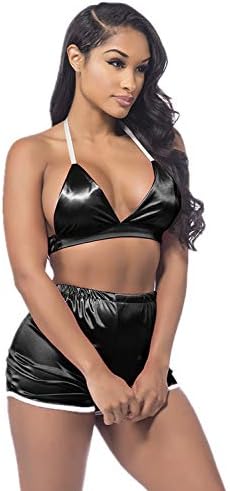 Women Pajama Set Nightwear Sexy Silky Cami Top and Shorts Lingerie Sets