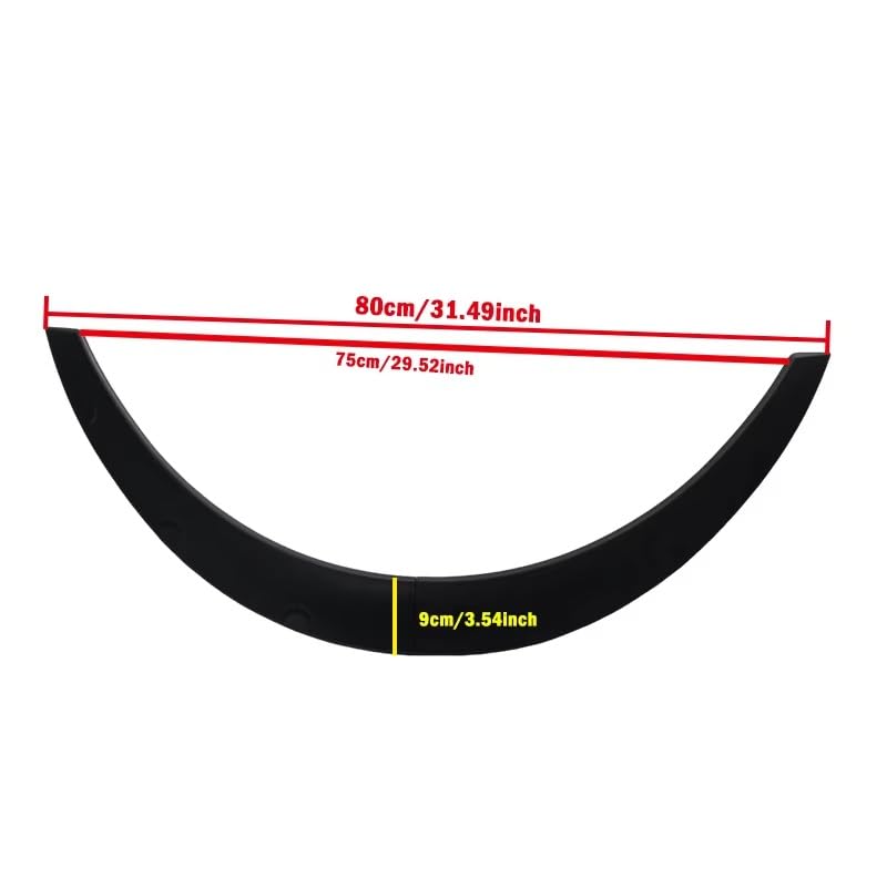 Guardabarros universal de coche con protector de cejas de rueda ancha para salpicaduras 6