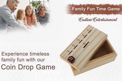 t one woods coin drop game for kidsadult with dice and wooden box  penny game for family fun coin drop  coin drop game for family and friends design-1