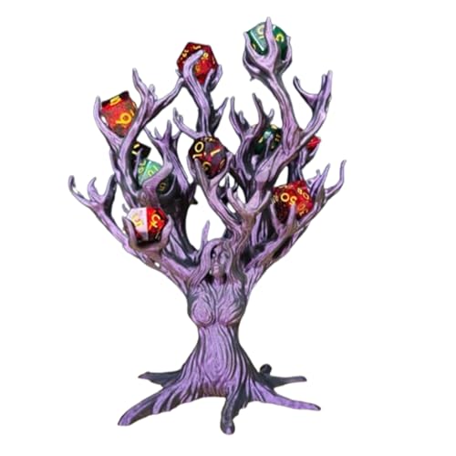 Tree Goddess Dice Tray,Funny Tabletop Portable Dice Display Dice Tower Accessories Dice Bag Goddess (Purple)