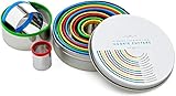Natizo 12 Piece Round Stainless Steel Cookie Cutter Set - Size On Every Cutter - Silicone Tops