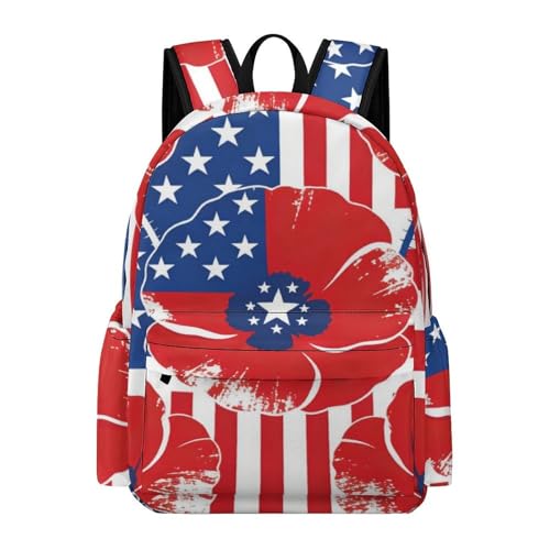 Sac à dos imprimé drapeau américain léger et décontracté motif patriotique USA
