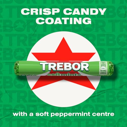 Trebor Softmints Peppermint Mints Multipack, Chewy Centre, Crunchy Shell, 40 x 179.6g