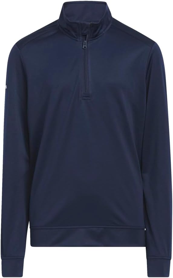 adidas boys Heather Quarter Zip Golf Pullover