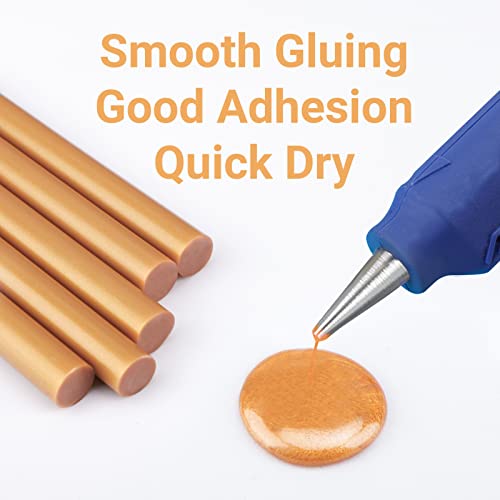 ENPOINT Metallic Gold Hot Glue Sticks, 24 PCS Full Size Hot Melt Glue Sticks Colored, Craft Adhesive Waxing Sticks for Wedding Cards, Sealing, Decoration, Art, DIY, 4" Long x 0.43" Dia by ENPOINT - Used condition - Image 3