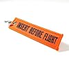 Rotary13B1 - Insert Before Flight Keychain - Orange/Black