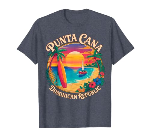 Punta Cana Dominican Republic Vacation T-Shirt, Men, Heather Blue, 3X-Large