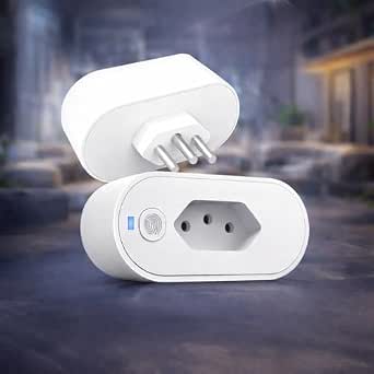 Tomada Inteligente Wi Fi Bivolt Smart Plug Com Monitor  De Consumo Compatível Com Alexa Google Home App Tuya Smart Life Automação Residencial Linha A Premium