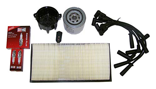 Tune Up Kit 1997-1998 XJ Cherokee; w/ 4.0L Engine; Includes Distributor Cap & Rotor, Air Filter, Oil Filter, Spark Plugs & Ignition Wires TK-8