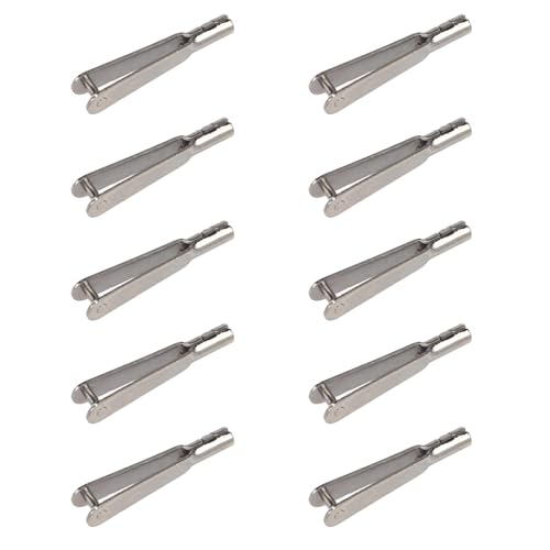 HLGHLG 10pcs M2 Thread Self-Locking Metal Clevis Clips with 10pcs M2x5 Screws, for Remote Control Airplane, RC Model, Fixed Wing, DIY Aircraft Repair