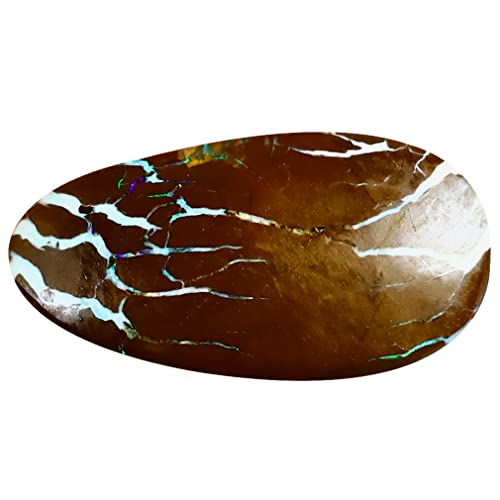 Opale rocheuse multicolore Koroit d'Australie 5.66 ct taillée en cabochon unique
