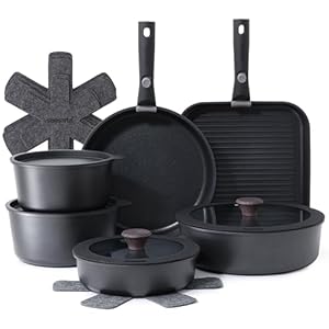 SENSARTE 17 Piece Pots and Pans Set...