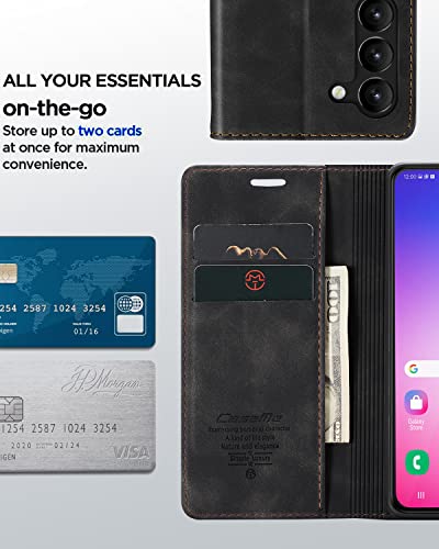 Aicase For Galaxy S23 Plus Wallet Case With [Rfid Blocking] Pu Leather Flip Folio Strong Magnetic Closure Protective Cover Credit Card Holder Kickstand Men Women For Samsung S23 Plus 6.6" 2023 Black #TOP3