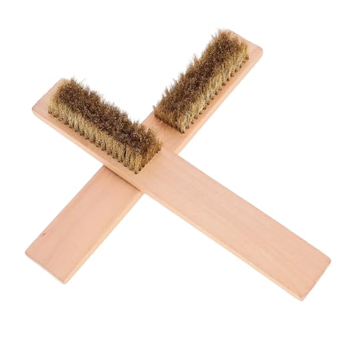 Toddmomy 2pcs Snowboard Wax Brush Wooden Handle Bristle Brush for Ski Board Cleaning and Maintenance Compact and Lightweight for