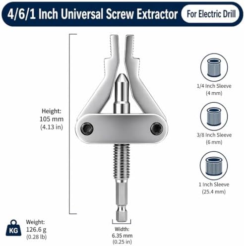 Broken Pipe Extractor Tool, Damaged Screw Bolt Thread Valve Remover Tool — view 6