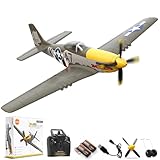 VOLANTEXRC Brushless 4CH RC Plane P51D Mustang 500mm Remote Control Airplane Fighter RTF with 6-Axis...
