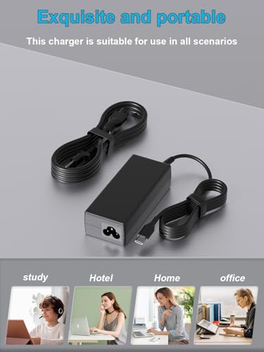 HSXIRQA 45W USB-C Charger Compatible with Lenovo IdeaPad/IP/Flex/Slim/Duet 3 5 5G Chromebook CB-11AST05 CB-14IGL05 CB-11IGL05 CB-11M735 Chrome-14M836 14APO6 15IJL6 Duet 3 10IGL5 11IAN8 Laptop