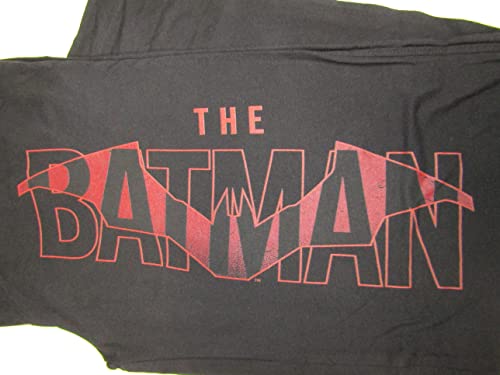 The Batman Movie Red Logo Men's Black Drawstring Sleep Pajama Pants2