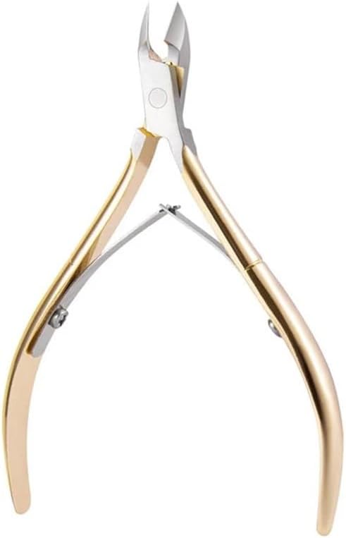 Nail Cuticle Nipper Trimming Remover Stainless Steel Pedicure Cutter Cuticle Scissors Plier Nail Art Manicure Tools,B,Gold
