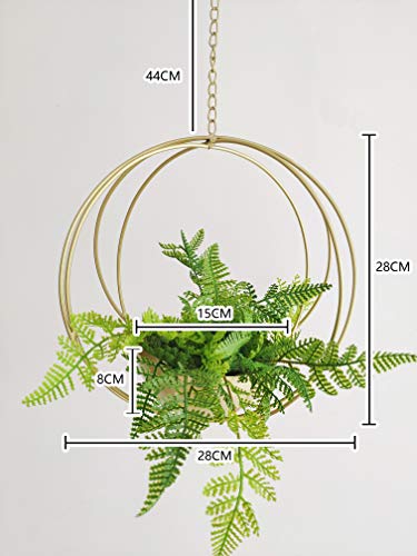 Riseon Boho Gold Metal Plant Hanger,Metal Geometric Hanging Planter, Modern Planter, Mid Century Air Plant Holder Stand, Minimalist Planter For Indoor Outdoor Home Wedding Decor #TOP5