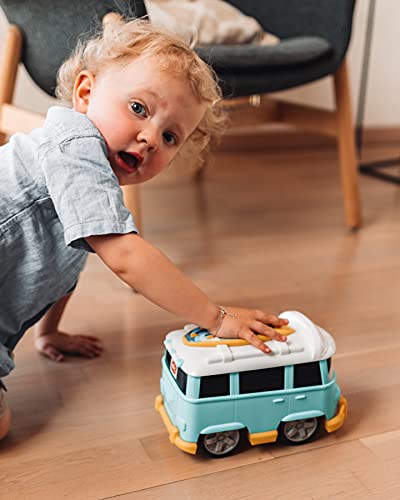 ABC – Strandauto Sunny Surfer – Van-Spielzeugauto, ideal für den Sandkasten und Strand, mit Aufkleberbogen, Dach zum… – Bild 5