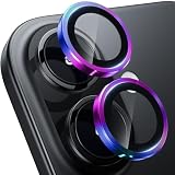 WSKEN Protector de lente de cámara iPhone 16 Plus/16 – [Keep Original Shooting] Protector de pantalla de vidrio templado 9H inastillable con anillo de metal, accesorios de titanio