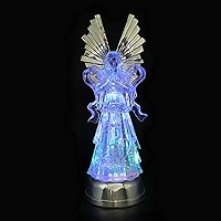 DRomance 11" Angel Snow Globe Lantern - Battery Operated Color Changing LED Light With 6 Hour Timer - View #5