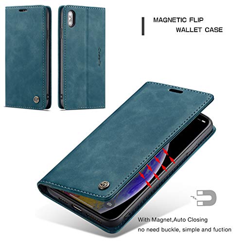 Celular Capa iPhone X/iPhone XS Case Carteira e Abre-e-Fecha de Capa Suporte Função Kickstand Pacote