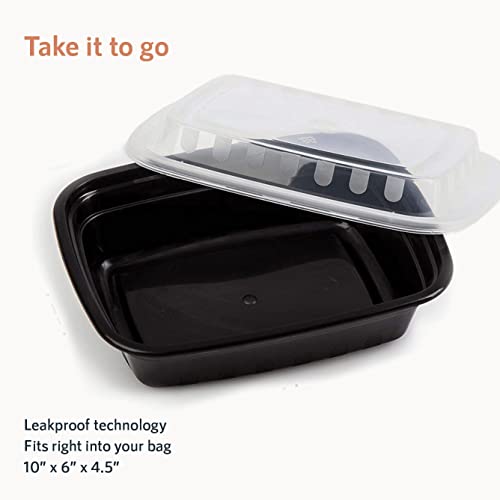 Premium Small Meal Prep Containers - 25 Pack Of 12Oz Mini Food Storage Bento Box - Reusable Bpa Free Microwave And Freezer Safe Portion Control Trays By Upper Midland Products #TOP1