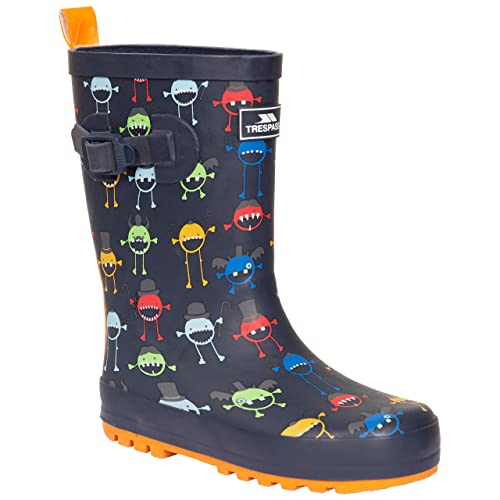 TRESPASS Puddle-Kids Welly, Botas de Agua, Monster Print, 30 EU