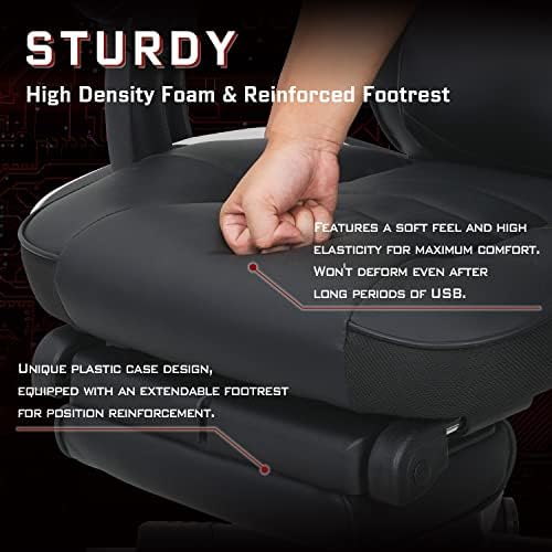 YU YUSING Gaming Chair Massage with Footrest for Adults Vedio Computer Desk Chair PU Leather 150° Reclining High Back Support Office chair for Home with Headrest Lumbar Pillow, Black