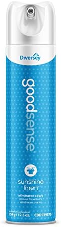 Diversey Good Sense Air Freshener - Water Based Odor Eliminating Spray - Sunshine Linen (6 Pack)
