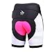 Beroy Women's Bike Shorts with 3D Padded Pocket, UPF 50+(S Pink)