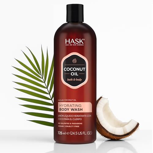 HASK Coconut Oil Nourishing Body Wash | Hydrates & Softens Skin, Vegan, pH-Balanced, Free of