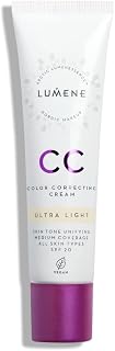 Lumene CC Color Correcting Cream infused with Pure Arctic Spring Water - 6 in 1 Medium Coverage for all Skin Types SPF 20-30 ml / 1.0 Fl.Oz. (Ultra Light)