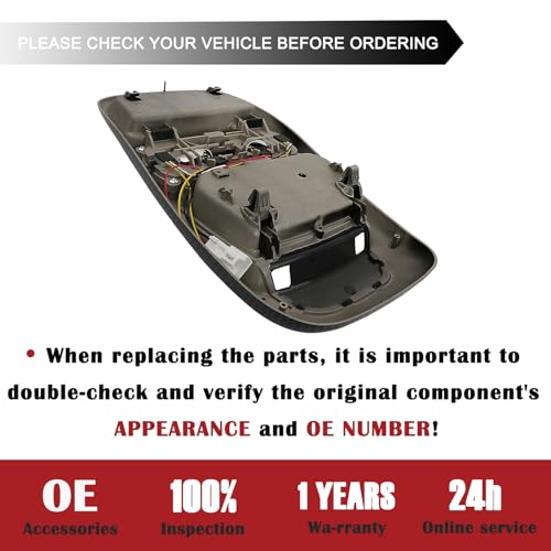 TQPONLY LED Overhead Console Dome Map Light Lamp,For Dodge Ram 1500 1999-2001, Ram 2500 3500 1999-2002 Truck Interior Cab Lights Storage Assembly (Carbon Fiber) by TQPONLY - Image 6